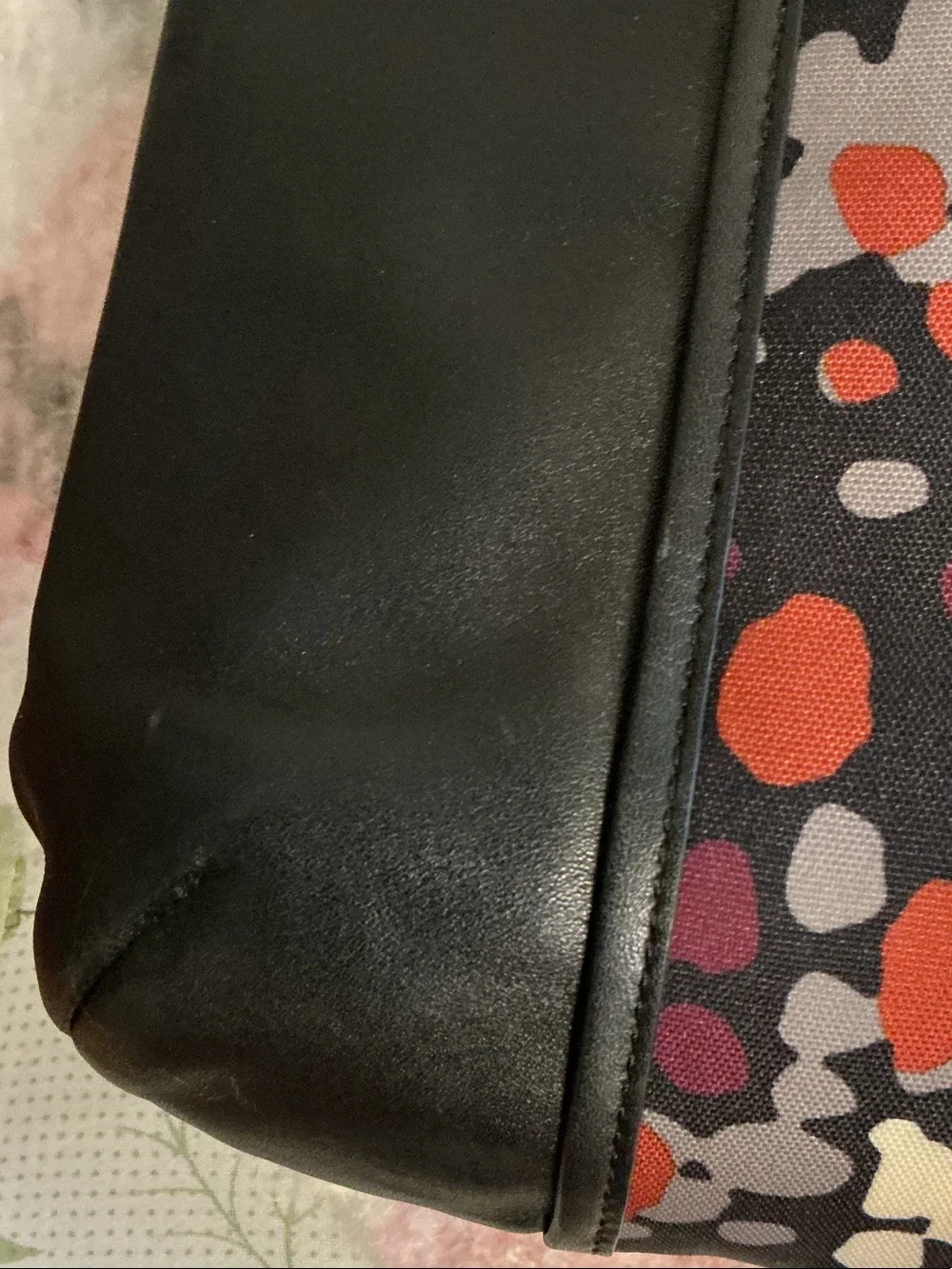 Coach Black Multi-Color Abstract Print Shoulder Bag